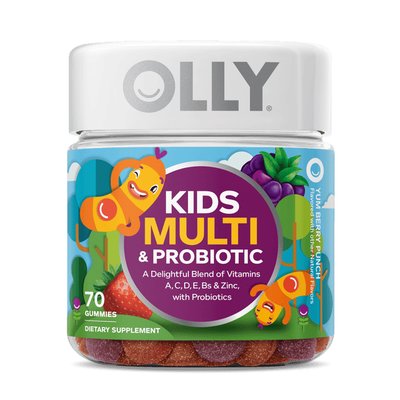 OLLY Kids Multi + Probiotic gummy bottle