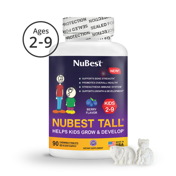 NuBest Tall Kids, multivitamin for kids ages 2-9, berry flavor, 90 chewable tablets